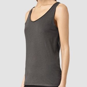 All Saints Vetten Vest tank in washed black Medium